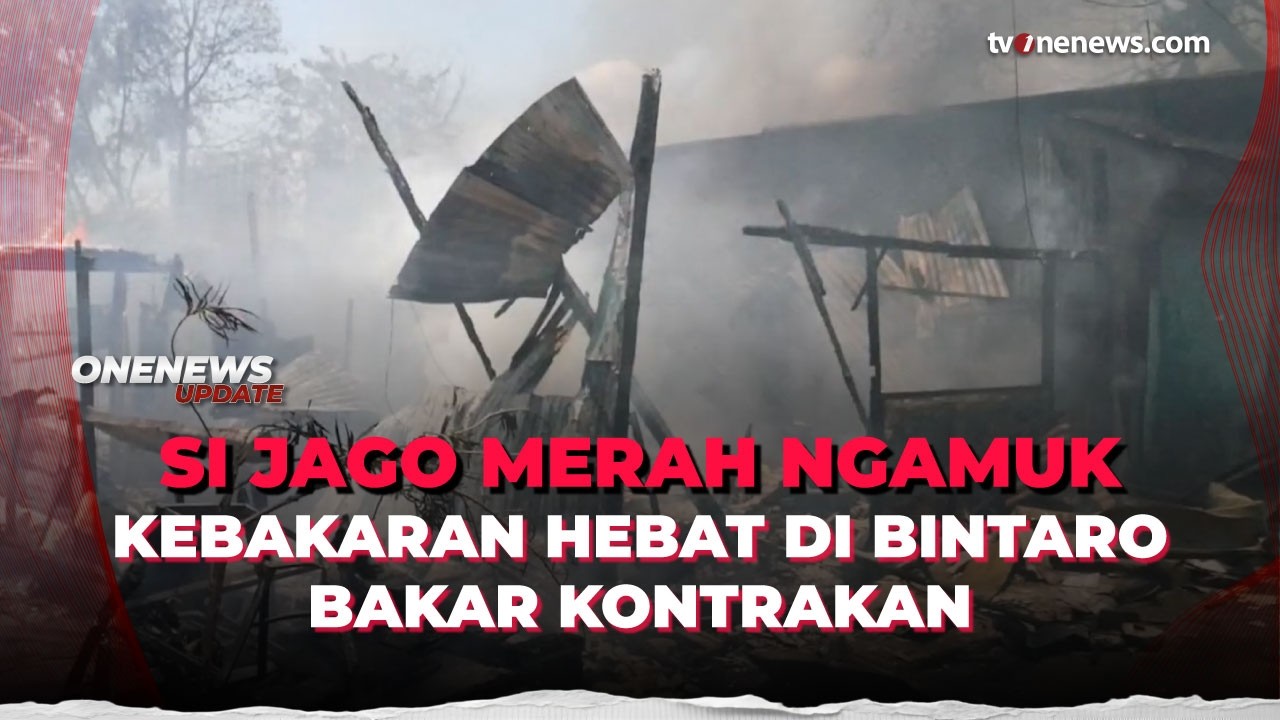 Kebakaran Hebat di Bintaro, 50 Kontrakan, Lapak, dan Mobil Hangus Dilalap Api | OneNews Update