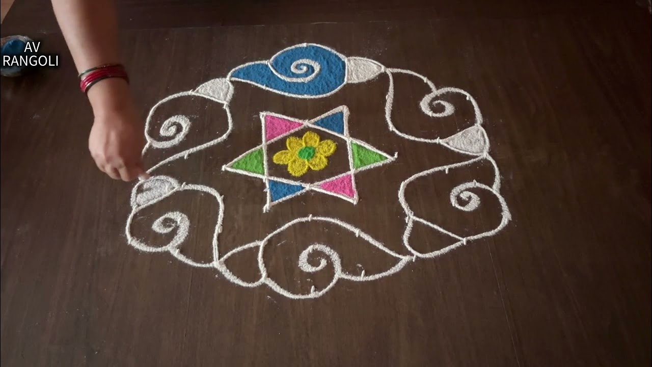 9*5 dots beautiful sankranthi RANGOLI Easy sankranthi muggu 