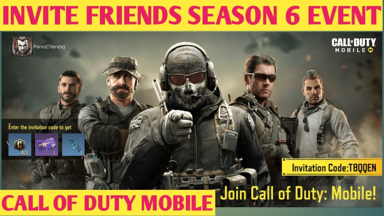 INVITE FRIEND EARN REWARDS EVENT IS BACK SEASON 6 CALL OF DUTY MOBILE COD MOBILE CODM