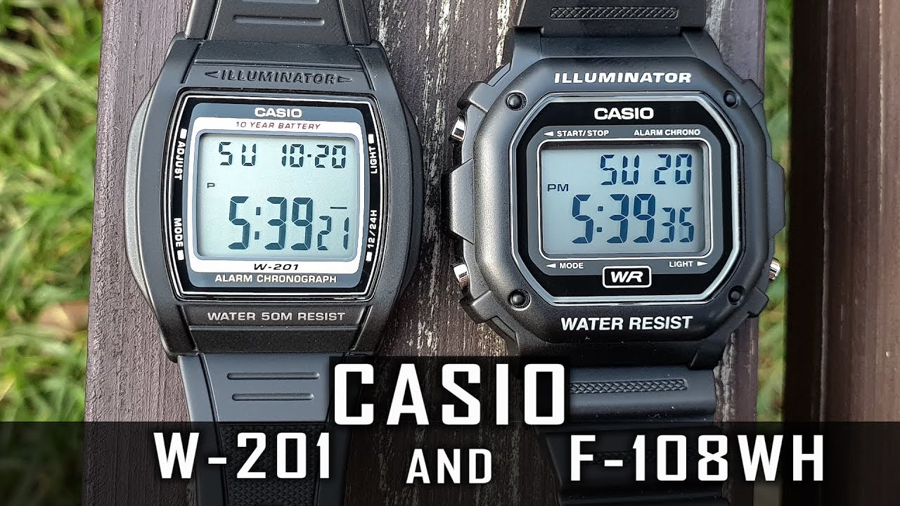2 inexpensive Casio watches: Casio W-201 and F-108WH review #217  #casio #casiowatch #gedmislaguna