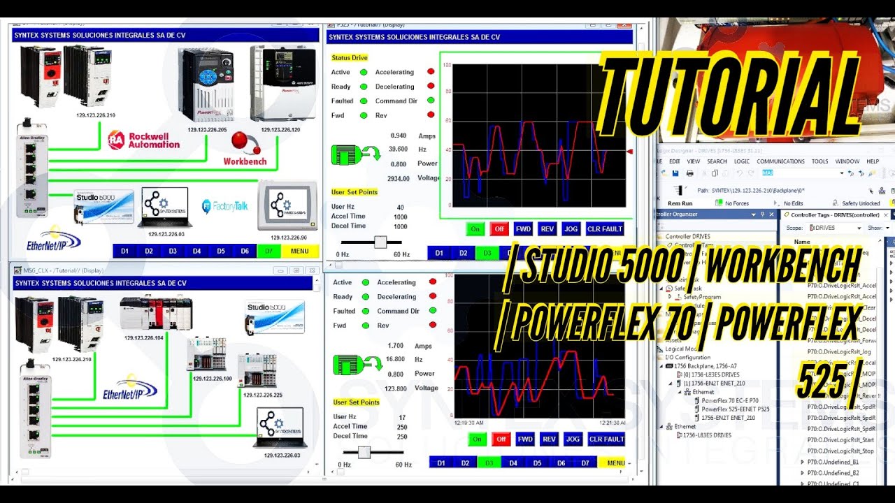 Tutorial | STUDIO 5000 | WORKBENCH | POWERFLEX 70 | POWERFLEX 525 | ETHERNET CONFIGURATION.