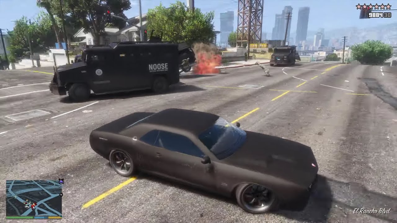 GTA 5 - Assassination Mission with Police Chase + Ten Star Escape