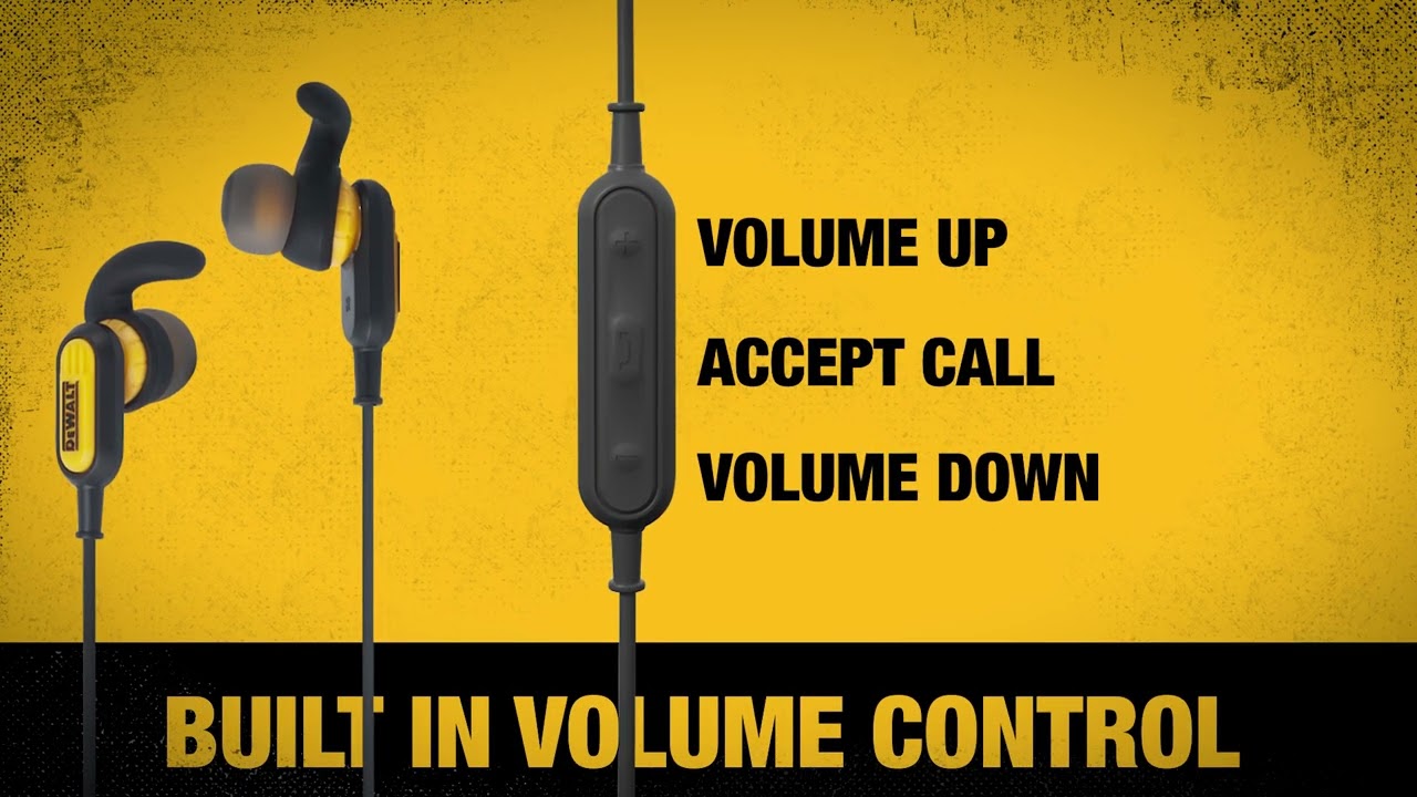 DEWALT® | Jobsite Wireless Earphones | Mobile Accessories
