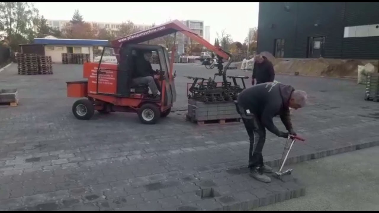 Teil 2 maschinelle Pflasterverlegung - www.pflastermaschine.com