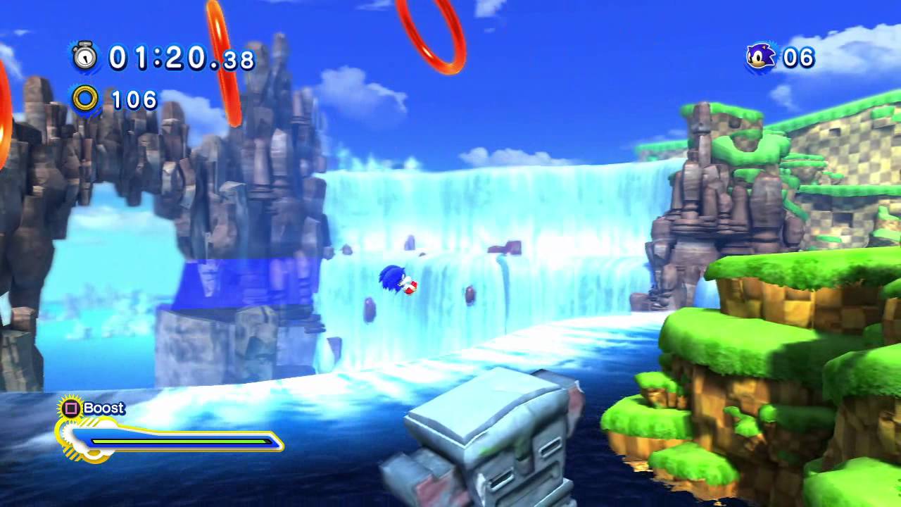 SONIC GENERATIONS Gameplay 4 - Modern Green Hill [Skilled Edition]