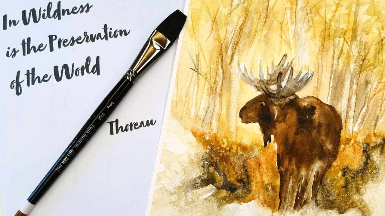 DON’T JUST PAINT A MOOSE! - Loads of tips on drawing animals and painting loose backgrounds and more