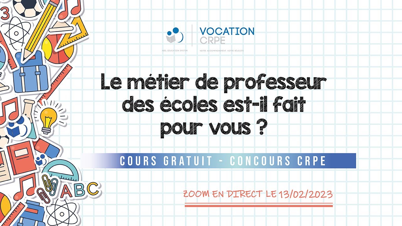 CRPE 2023/2024 ～LE MÉTIER DE PROFESSEUR DES ÉCOLES EST IL FAIT POUR VOUS ?