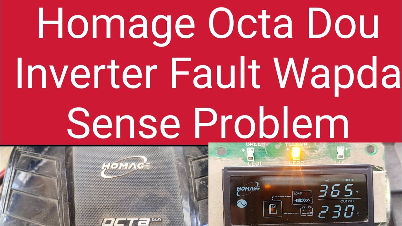 Homage octa duo inverter wapda sens problem || homage octa duo inverter repair || Homage ups repair