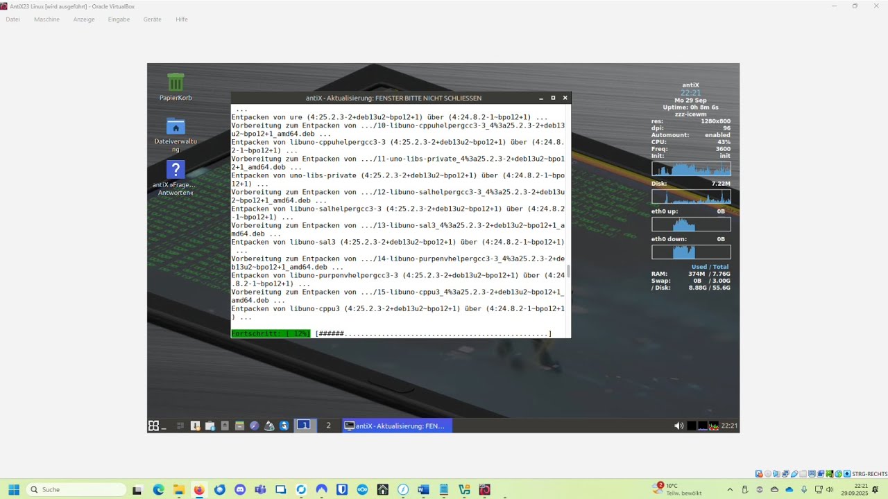 AntiX Linux Updates installieren