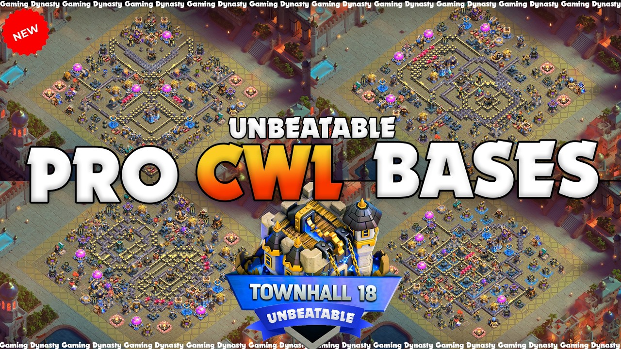 *NEW TH18 CWL* + WAR BASE LINK | BEST TH18 ANTI 2 STAR BASE IN CLASH OF CLANS 🔥