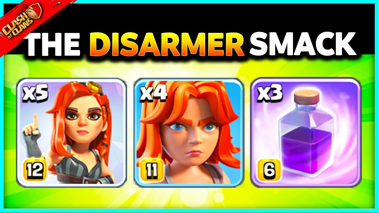 TH17 Disarmer Valkyrie Rage Strategy! | Insane Base Wipe Combo in Clash of Clans