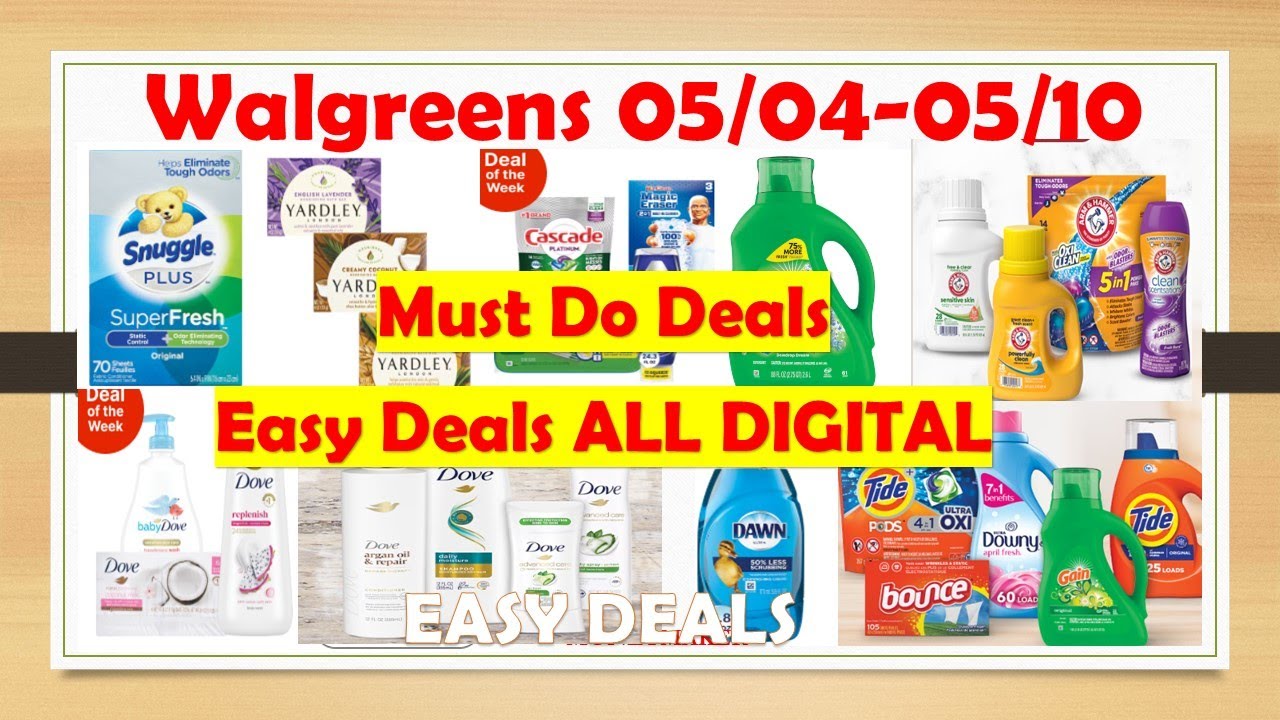 Walgreens Best Deals 5/4-5/10 Easy Deals using digital coupons