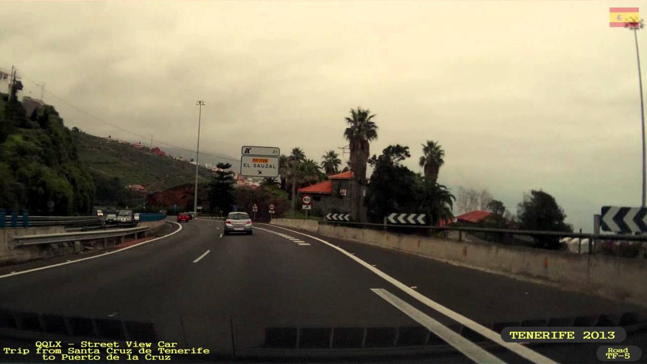 QQLX 0130 TENERIFE Trip from Santa Cruz de Tenerife to Puerto de la Cruz - Street View Car 2013