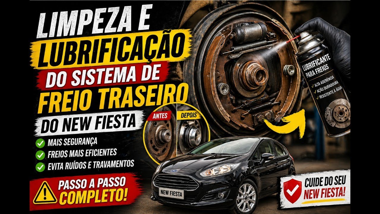 Limpeza e Lubrificação do Sistema de Freio Traseiro