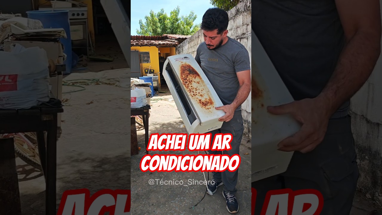 achei um ar condicionado #arcondicionado #dicas #conserto