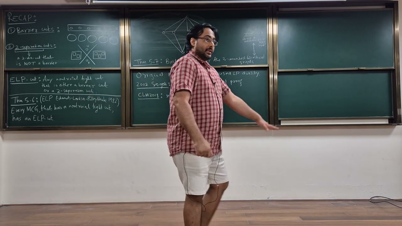 Matching Theory Lecture-10 Part-I: ELP Theorem (1982), related history & ingredients for CLM's proof