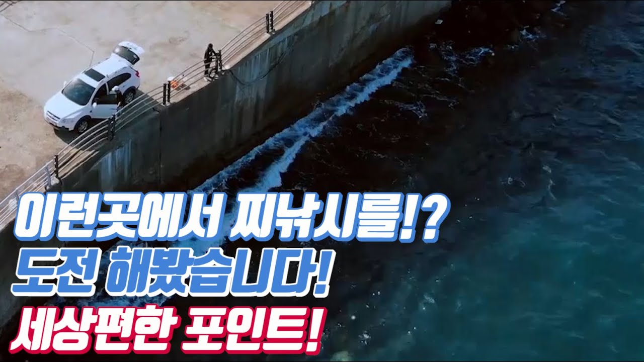 요즘같이 더울땐? 자동차 옆 그늘에서 찌낚시! 돔까지 올라오는 곳? 제가 한번 도전해봤습니다