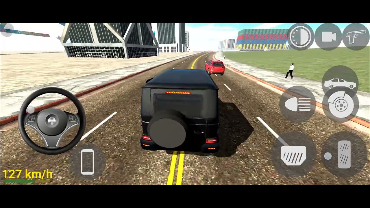 Franklin driving black G- WAGON