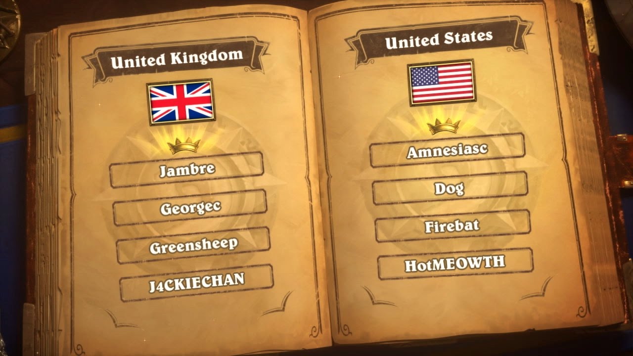 United Kingdom vs United States- Group B - Match 2 - Hearthstone Global Games