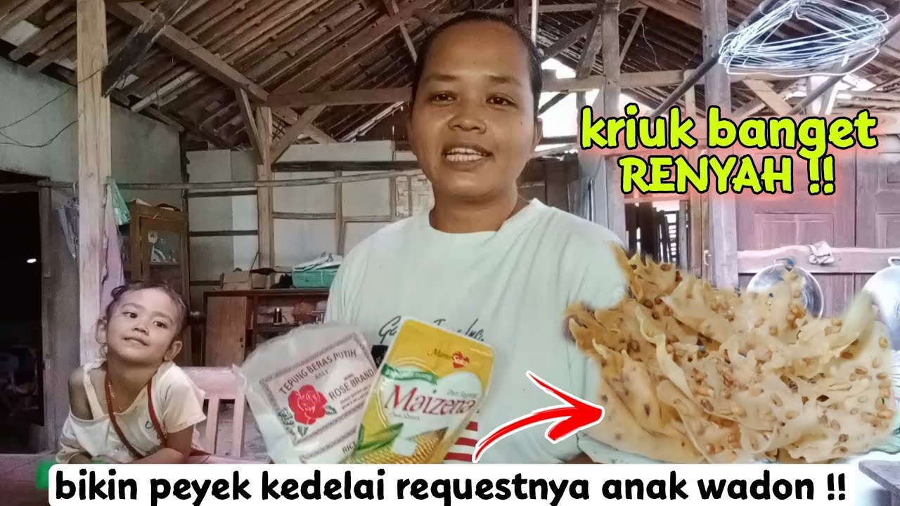 Bikin peyek kedelai requestnya anak wadon
