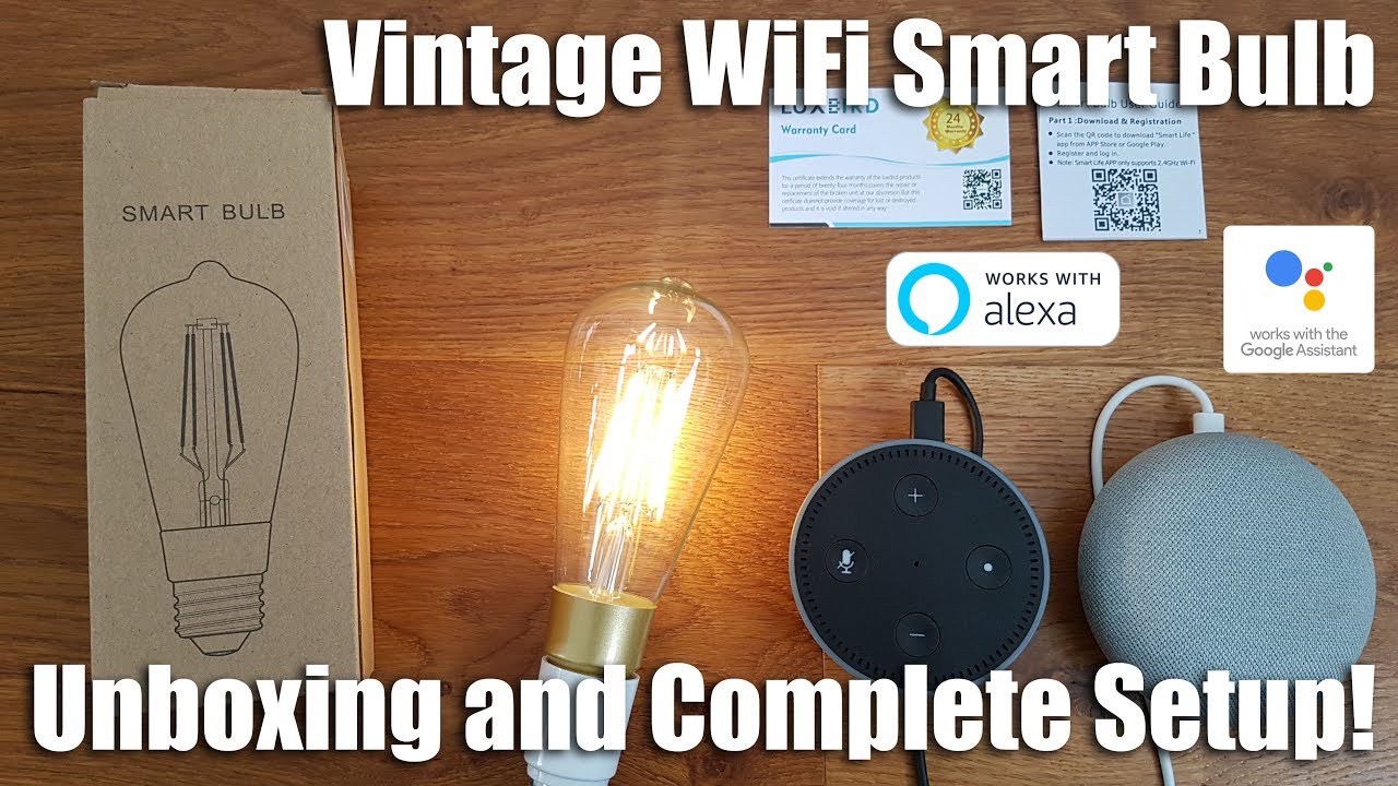 Retro Edison Smart WiFi Bulb Works with Alexa and Google Home!