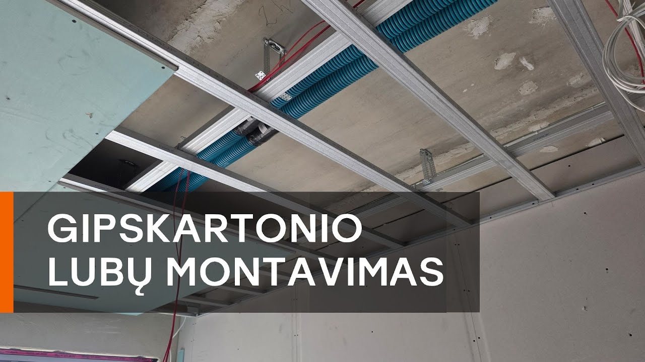 Gipskartonio lubų montavimas