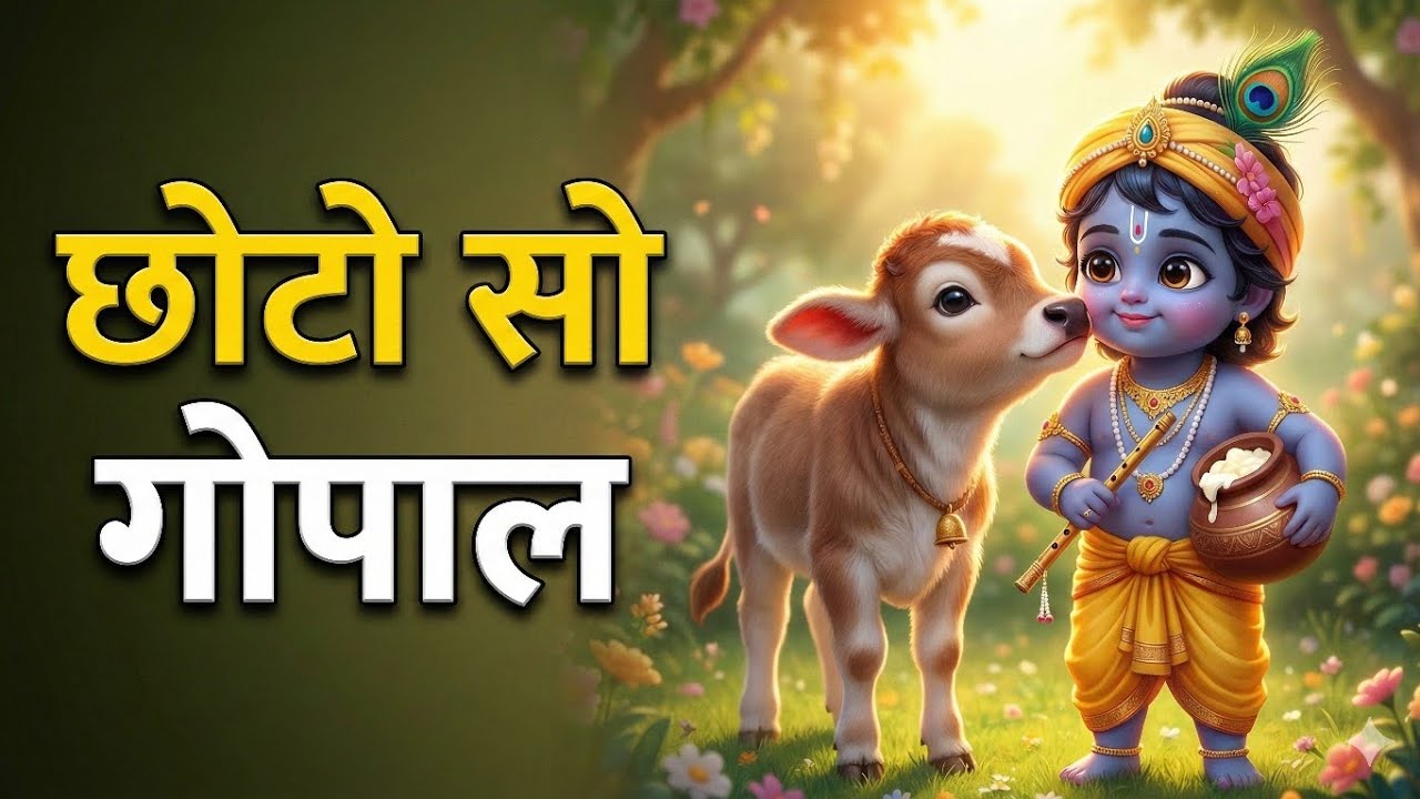 🔥 | छोटी छोटी गैया |  | Krishna Kids Song | Bal Krishna Animation | MotuElephantTV |