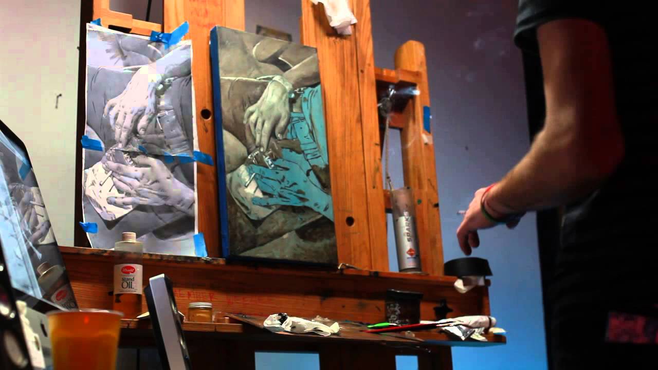 Ryan Shultz painting, October 2012