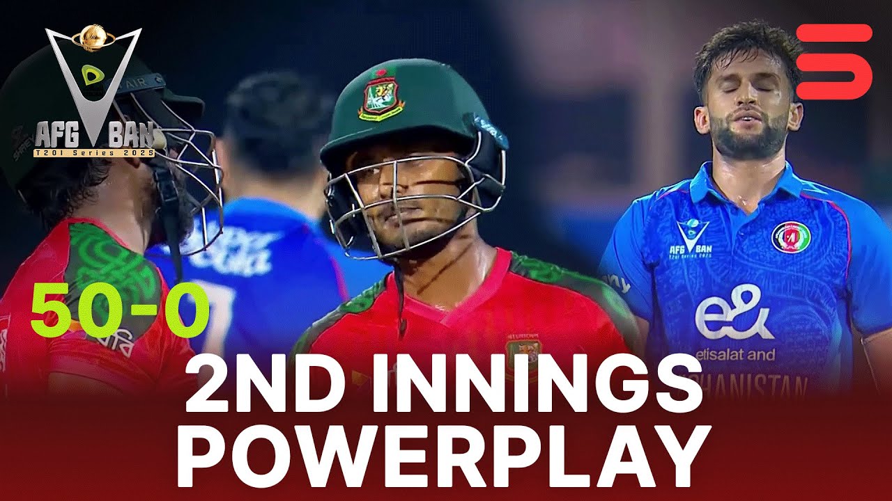 2nd Innings Powerplay | Afghanistan vs Bangladesh | T20I Series 2025 | Match 01 | ACB | 311K