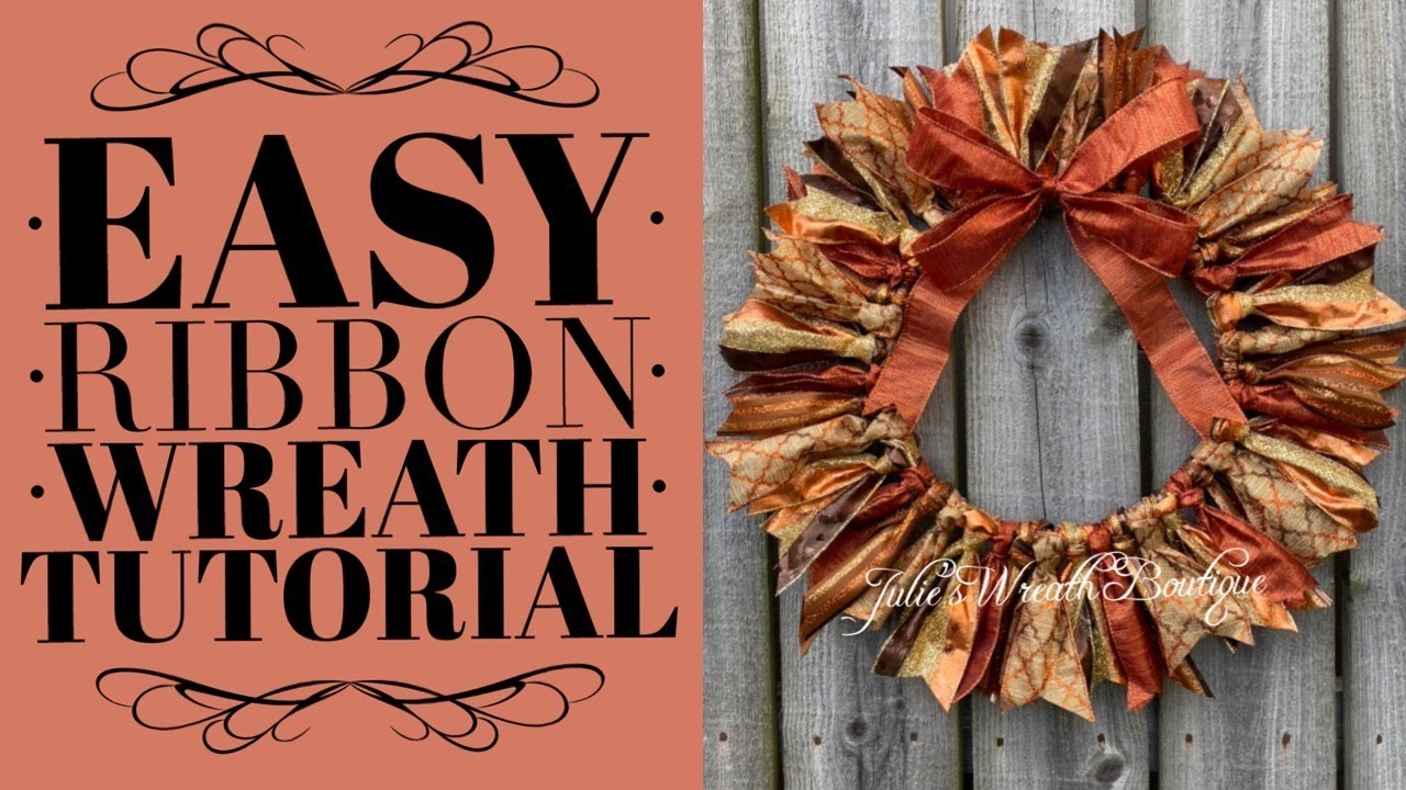 Ribbon Wreath Tutorial | How to Make A Bow | Wreath for Beginners | Fall Wreath Tutorial | DIY