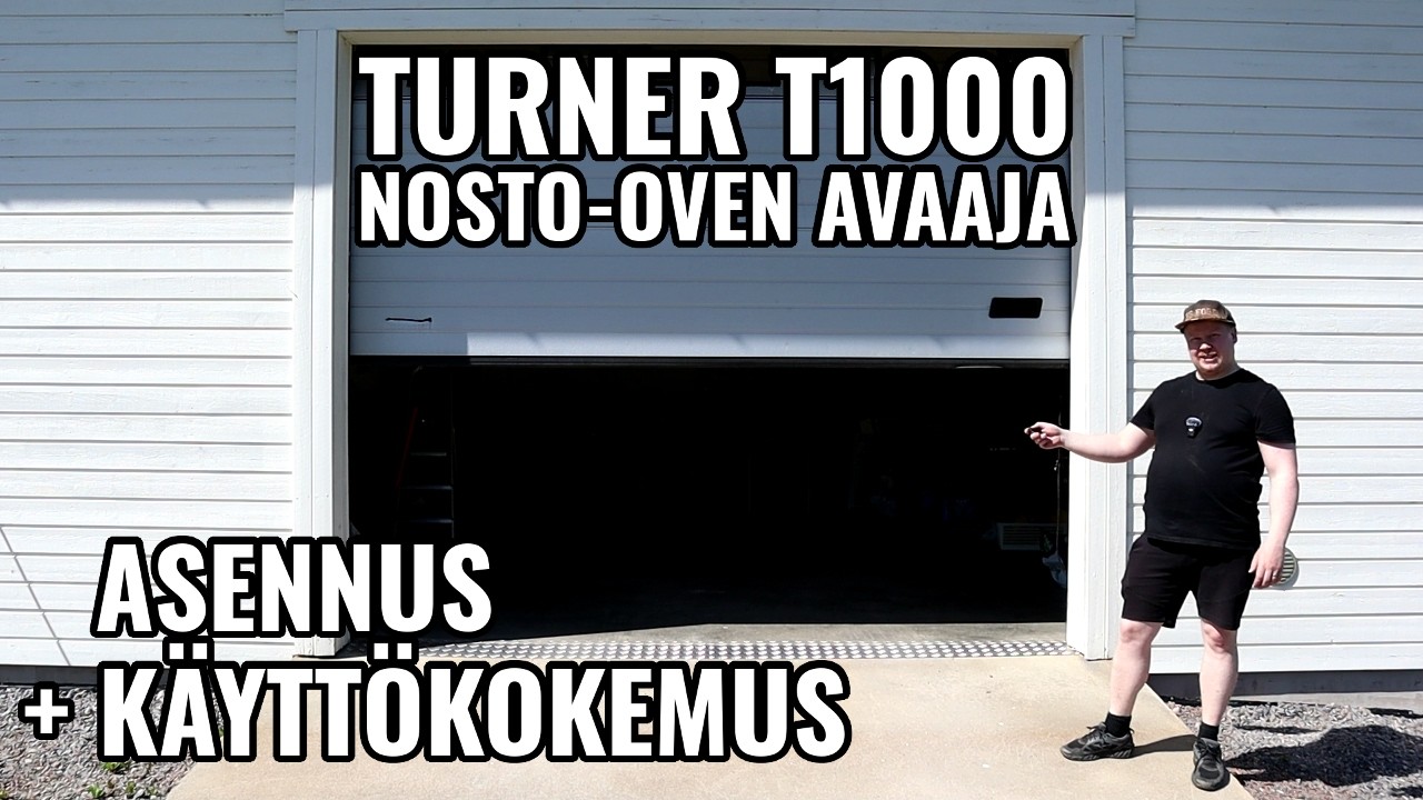Autotallin Nosto-Oven Avaaja Turner T1000