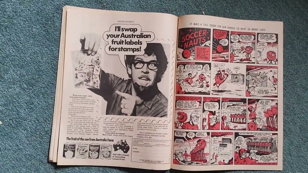the scorcher and Score comic August 5th 1972 Billy's boots jack of United