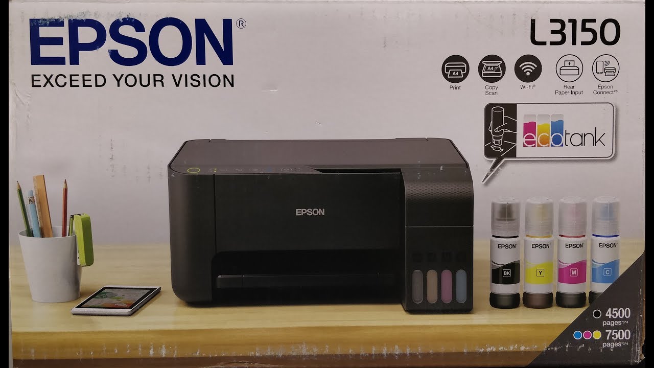 EPSON L3150 PRINTER UNBOXING