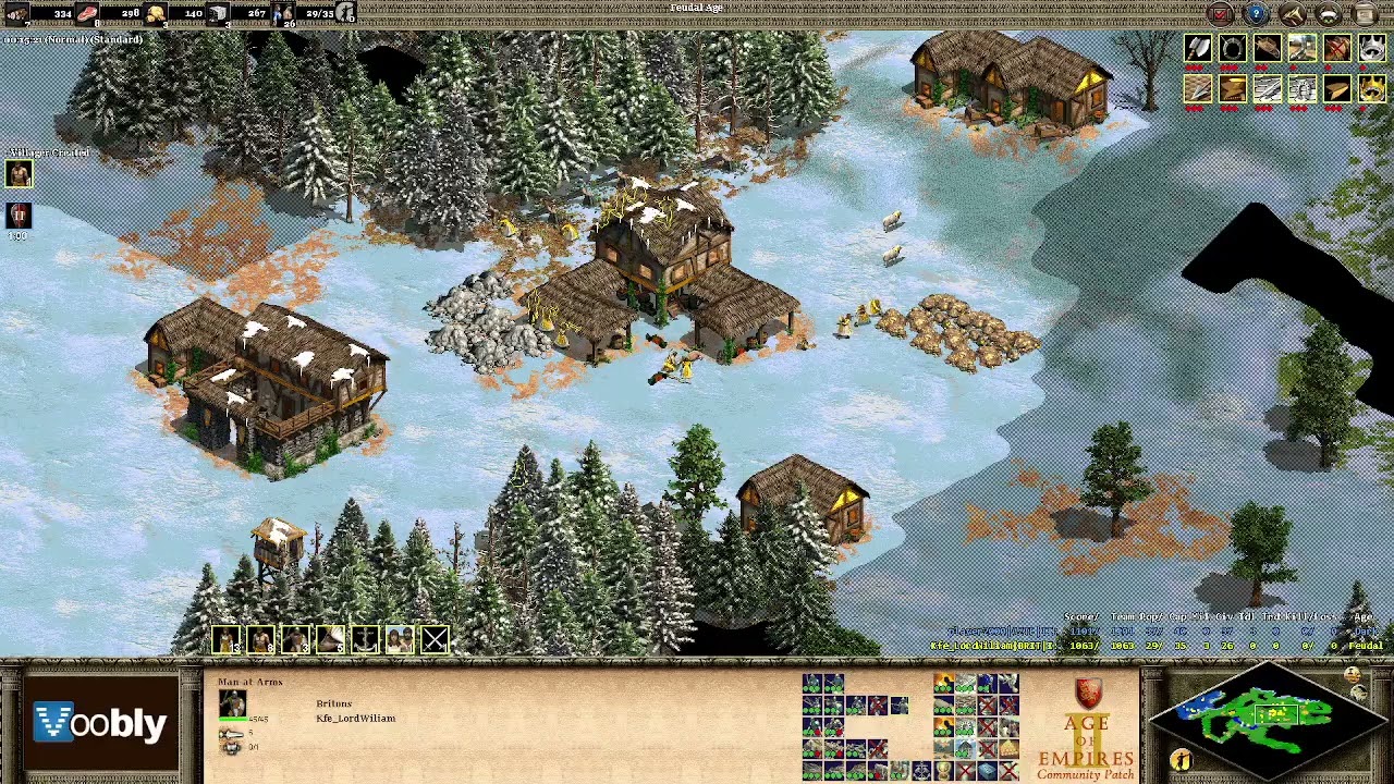 Voobly AOE2 1.6: Nomad, Britons vs Aztecs