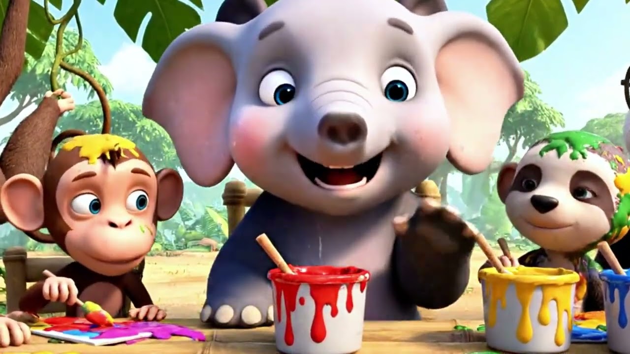 Panda’s Jungle School Adventure 🐼🌴🎒 Fun Learning Story Song for Kids | Viral Nursery Rhyme Adventure