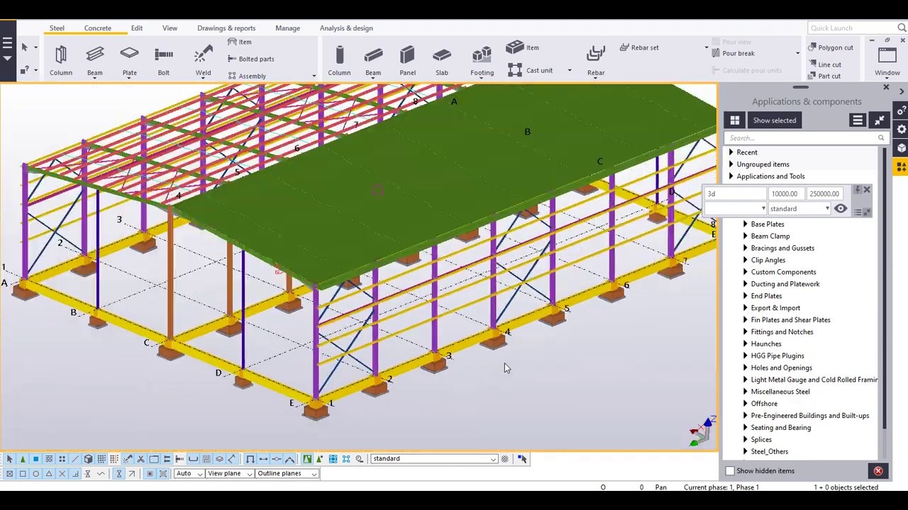 14-Draw Cladding in Tekla Structure||رسم التغطيات على برنامج التكلا بسهوله وبسرعه