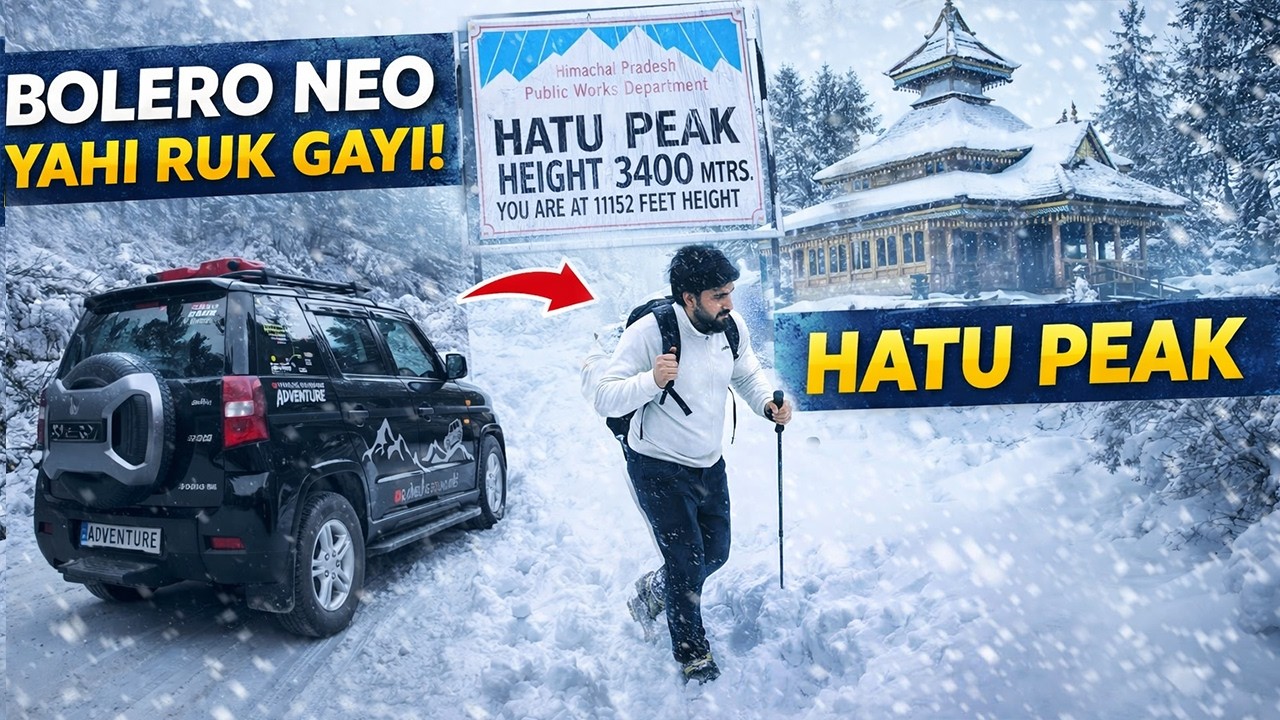 Heavy Snow Mein Bolero Neo Fail! 🥶 | 2.8 KM Paidal Hatu Peak Tak