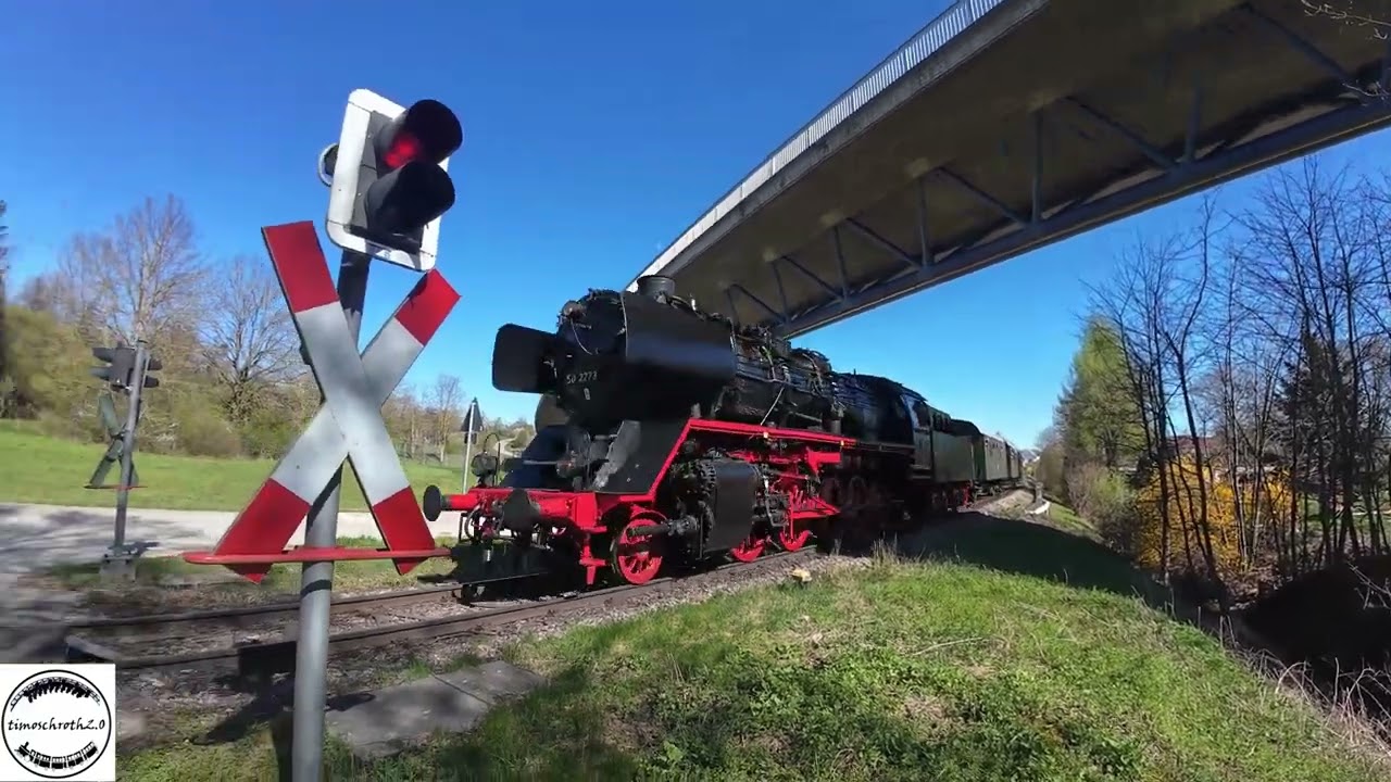 50 2273 als Feuriger Elias auf der Strohgäubahn #dampflok #steamtrain #eisenbahn