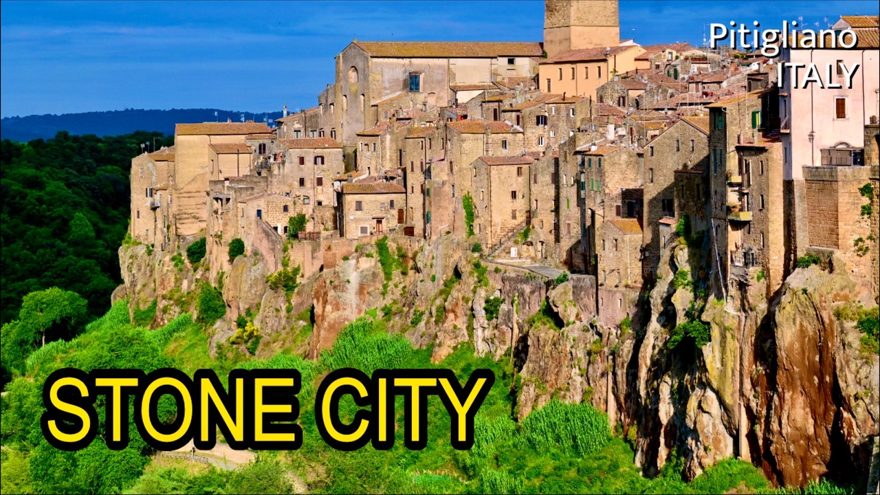 The Stone City 4K🚶‍➡️Walking Tour.🇮🇹 Pitigliano:The most beautiful villages of Italy. #italytravel