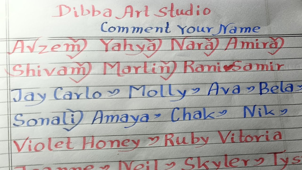 Names in good handwriting hurrrrrey🥳🥳 let's go❤️🧨