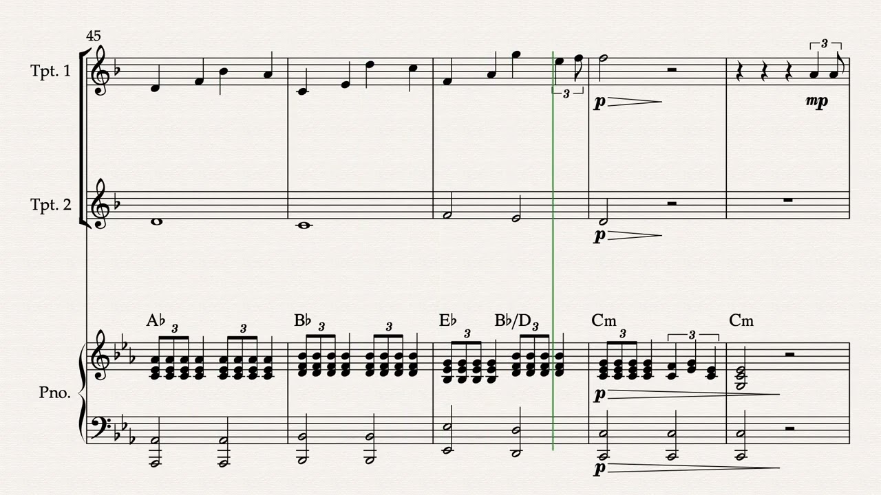 HUNTR/X - Golden (KPop Demon Hunters OST) | Trumpet Bb I II  & Piano Arranged by Matthew Pyeon