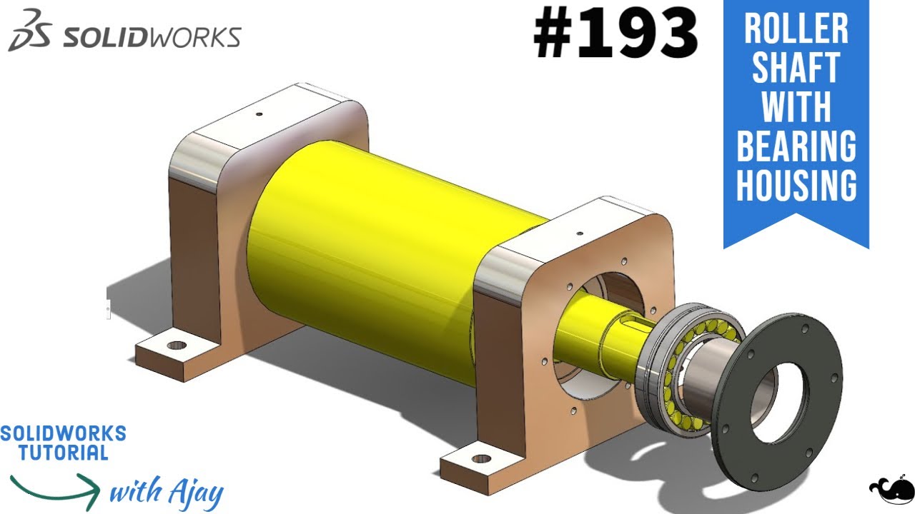 How to design Roller Shaft With Bearing Housing  |Industrial design ||SolidWorks||Mechanical|