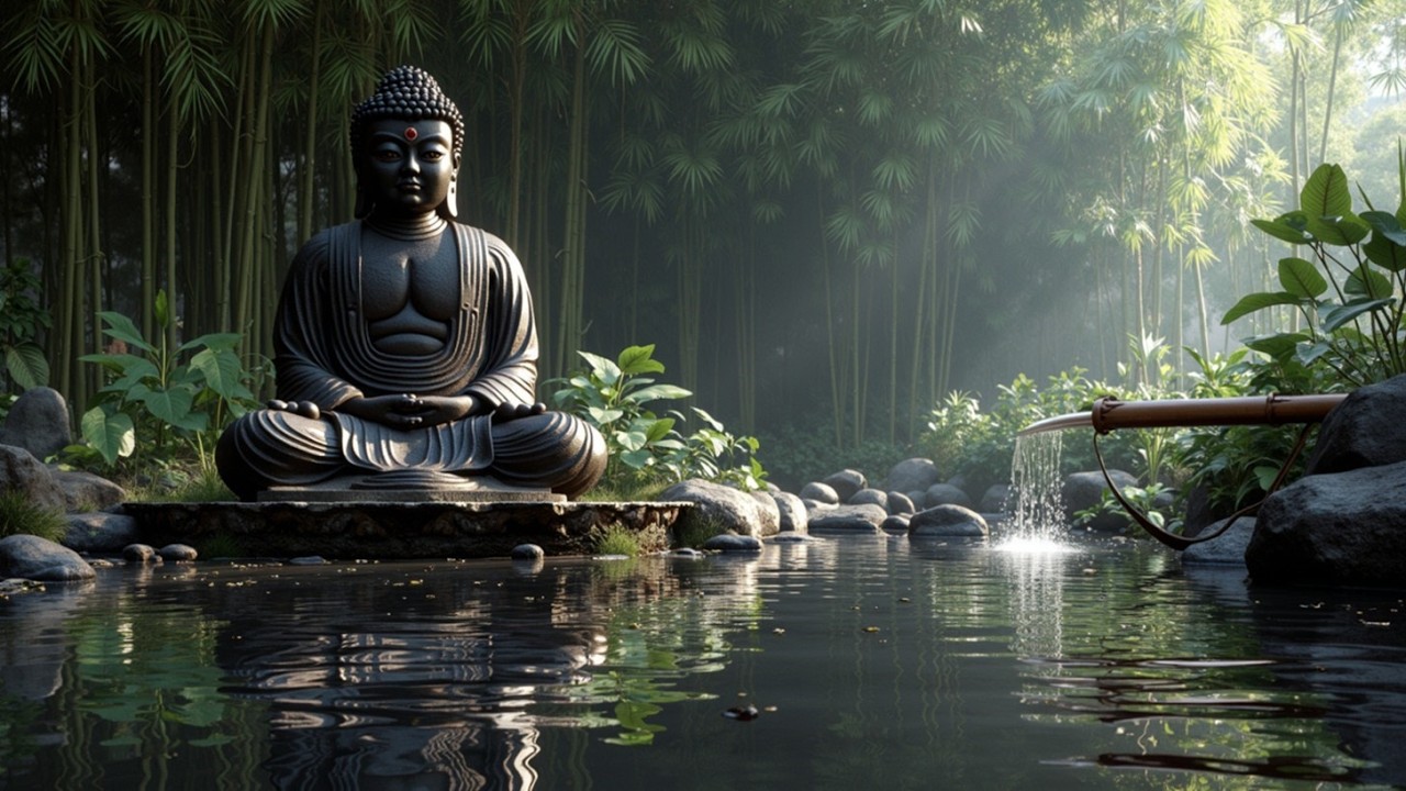Глубокая музыка для медитации для внутреннего покоя | Звуки сада Дзен и поток осознанности