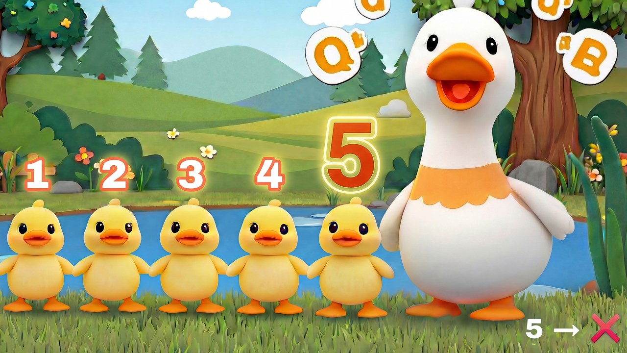Where Is 5? 🦆 Missing Ducklings Song | Learn Counting for Kids