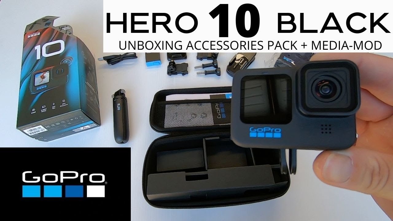GoPro Hero 10 Black unboxing with Accessory pack + Media Mod [Basic unbox & look ] Camera