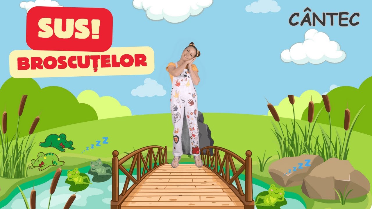 🐸 Sus, broscuțelor! &ndash; C&acirc;ntecel interactiv pentru copii | Doamna Andra