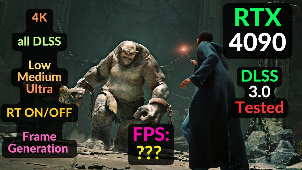 Hogwarts Legacy PC - RTX 4090 TEST 4K DLSS - FPS drops? - optimization best settings!