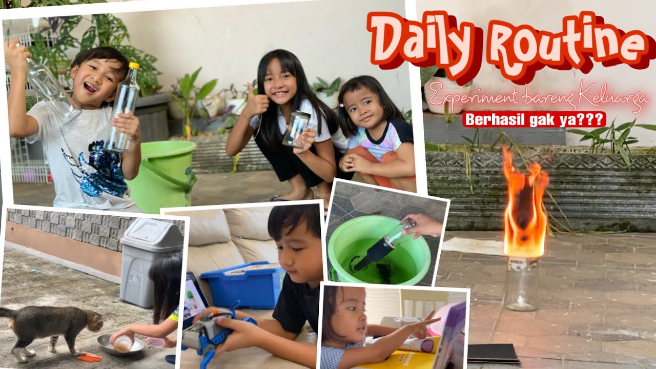 DAILY ROUTINE | Experimen Potong Botol Pakai Benang | Seharian Masak Hasil Kebun