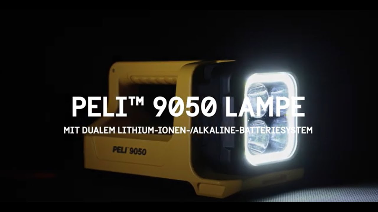 PELI 9050 Taschenlampe - Mit dualem Lithium-Ionen-/Alkaline-Batteriesystem