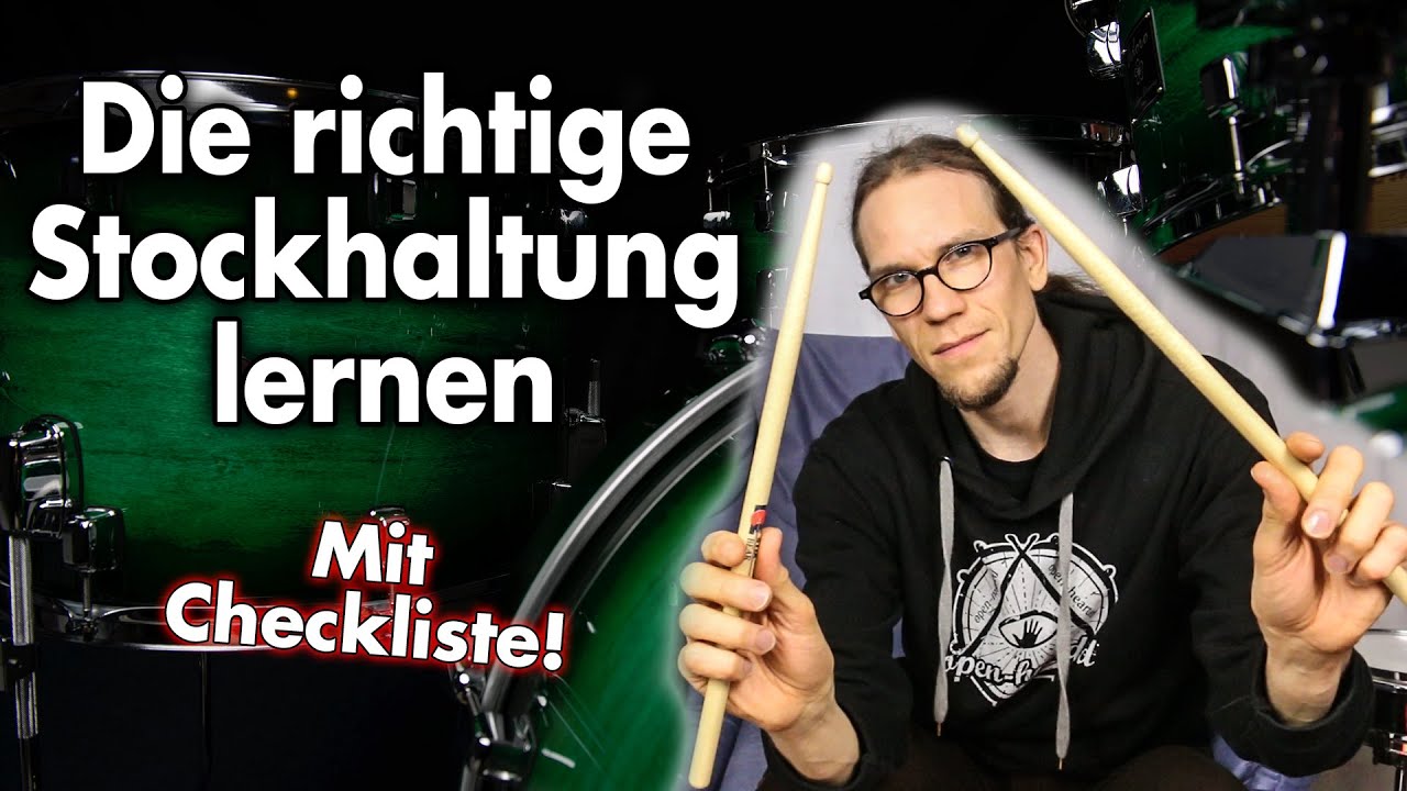 Schlagzeug lernen - Die richtige Stockhaltung (Teil 1)